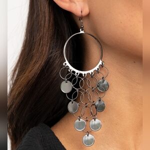 Elegant Black Chandelier Earrings
